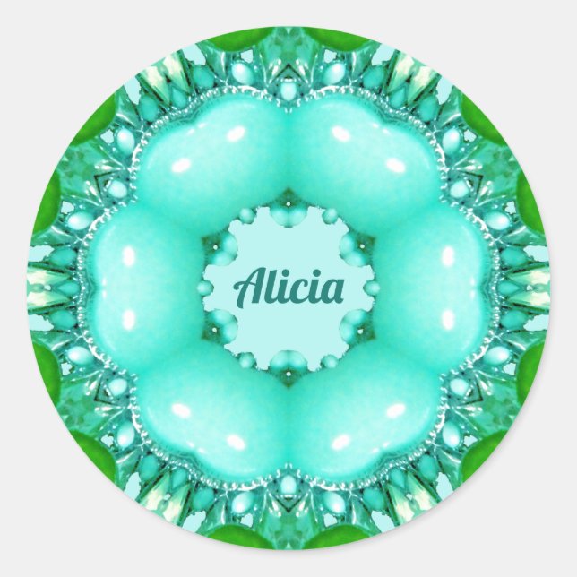 Adesivo ALICIA ~ Bright Abstrato Fractal Patterno ~ (Frente)