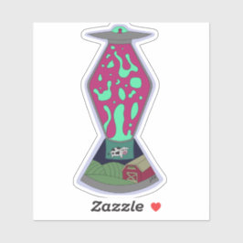 Adesivo Alien Lava Lamp Sticker