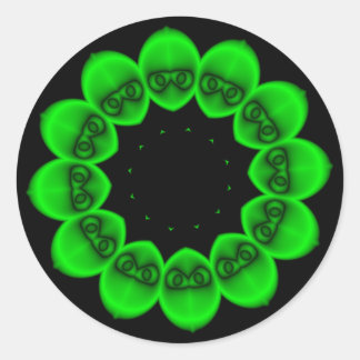 Adesivo Alienígena Abstrato Verde Circular