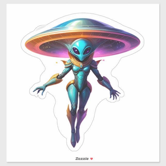 Adesivo Alienígena azul (Folha)