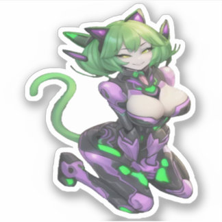 Adesivo Alienígena Catgirl 1