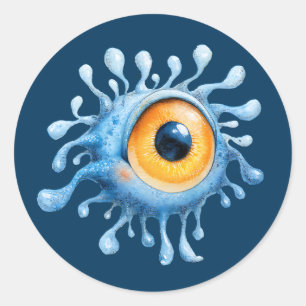 Adesivo Alienígena Cíclope Fofo Extraterrestre em Aquarela