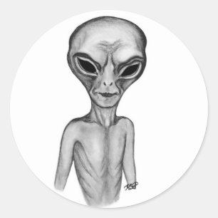 Adesivo Alienígena Cinza