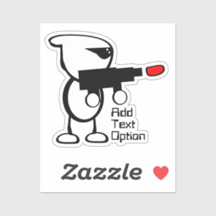 Adesivo Alienígena com a Laser Blaster