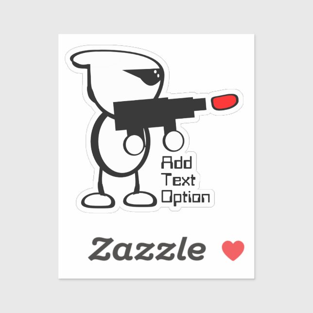 Adesivo Alienígena com a Laser Blaster (Folha)