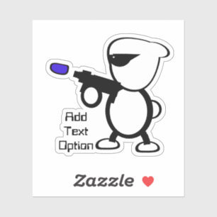 Adesivo Alienígena com a Laser Blaster