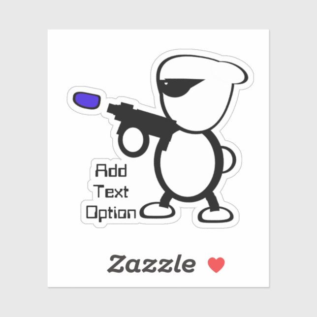 Adesivo Alienígena com a Laser Blaster (Folha)