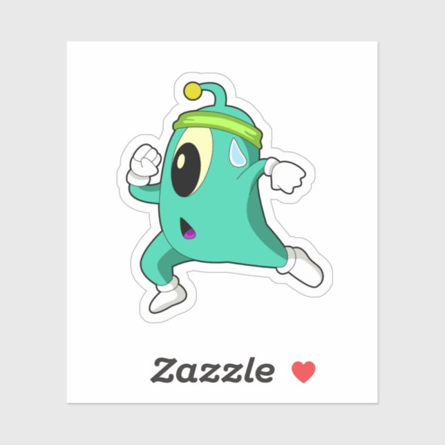 Adesivo Alienígena como Runner (Folha)