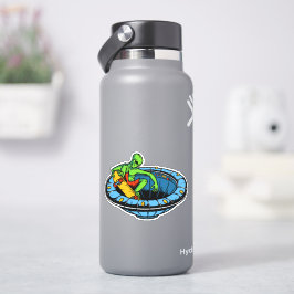 Adesivo Alienígena de bordo skate de 4" Kiss Cut Vinyl Sti