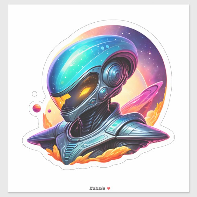 Adesivo Alienígena de espaço (Folha)