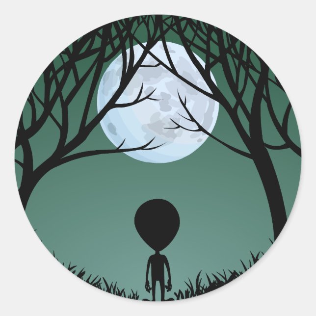 Adesivo Alienígena de palitos divertidos Alienígenas de Ha (Frente)