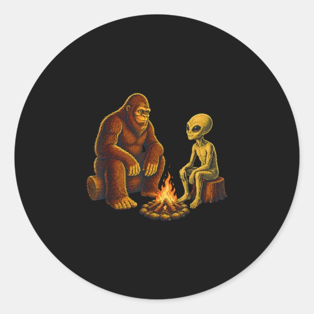 Adesivo Alienígena e bigfoo  (Frente)