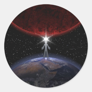 Adesivo Alienígena Entre Os Planetas