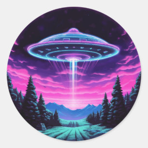 Adesivo Alienígena Espacial Retrofuturista