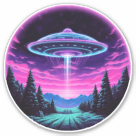Adesivo Alienígena Espacial Retrofuturista