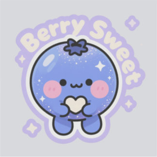 Adesivo alienígena Kawaii, Blueberry Sticker | Spa estétic