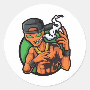 Adesivo alienígena laranja