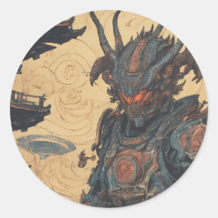 Adesivo Alienígena Samurai Sticker
