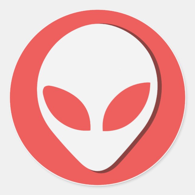 Adesivo Alienígena Sortuda (Vermelho) (Frente)