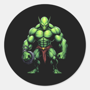 Adesivo Alienígena Tee Funny Gym Design Ufo Peso