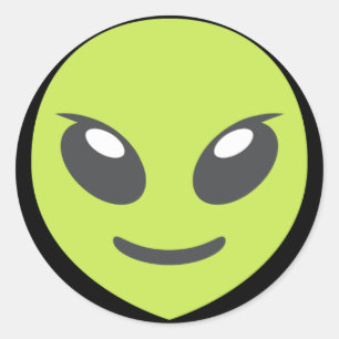Adesivo Alienígena Verde Emoji