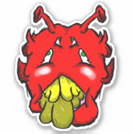 Adesivo Alienígena Zippy Trippy Dazy yellow tooth Sticker