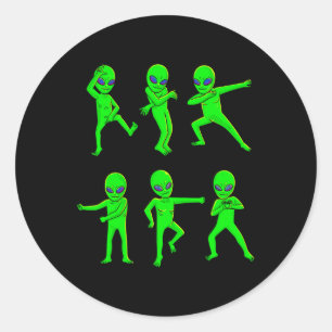 Adesivo Aliens de dança Halloween Green Alienígena Dance K