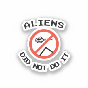 Adesivo Aliens Minimalistas Engraçados Não Fizeram Isso