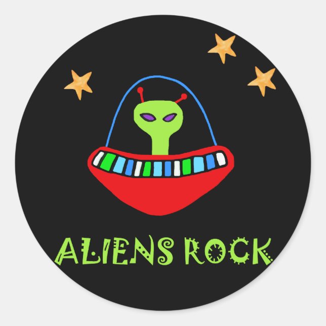 Adesivo aliens rOcK! (Frente)