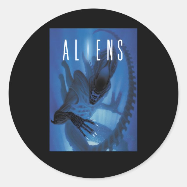Adesivo Aliens Xenomorph Blue Light (Frente)