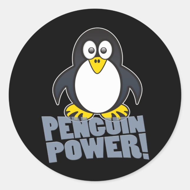 Adesivo Alimentação do pinguim Linux (Frente)