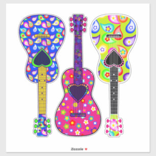 Adesivo Alimentação do ventilador Guitarras pintadas B