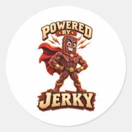 Adesivo Alimentado pelo Jerky Super-herói