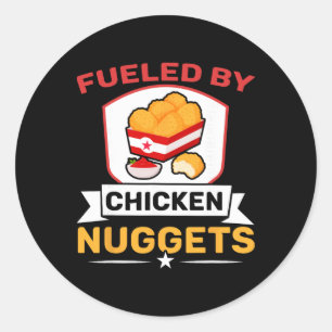 Adesivo Alimentado Por Amante De Nuggets De Frango Comida