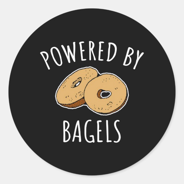 Adesivo Alimentado Por Bagels Bagel (Frente)