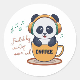 Adesivo alimentado por café e música country