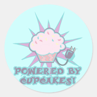 Adesivo Alimentado Por Cupcakes