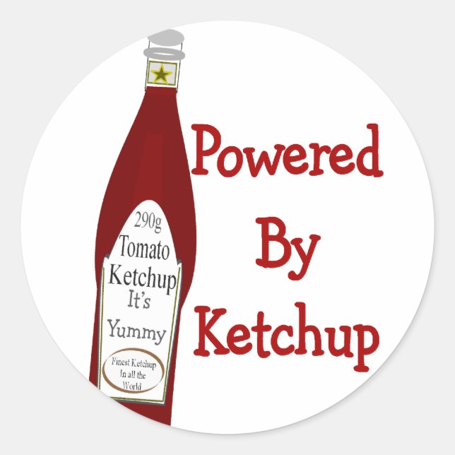 Adesivo Alimentado Por Ketchup (Frente)