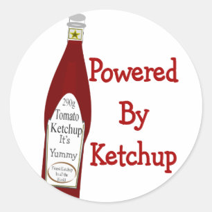 Adesivo Alimentado Por Ketchup