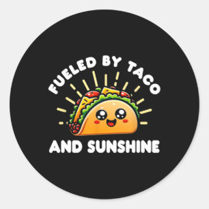 Adesivo Alimentado Por Taco E Luz Solar - Tacos E Comida M