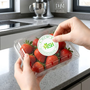 Adesivo Alimentos Orgânicos Ecológicos Saudáveis Frescos B