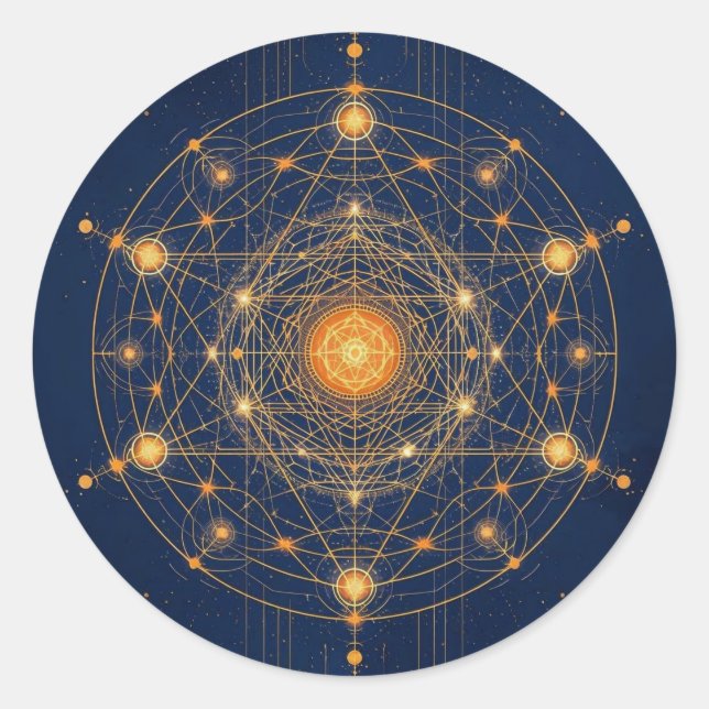Adesivo Alinhamento Estelar: A Geometria da Luz Interior (Frente)