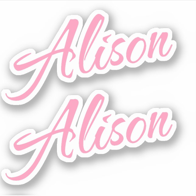 Adesivo Alison Decorative Name (Nome decorativo Alison) no (Frente)