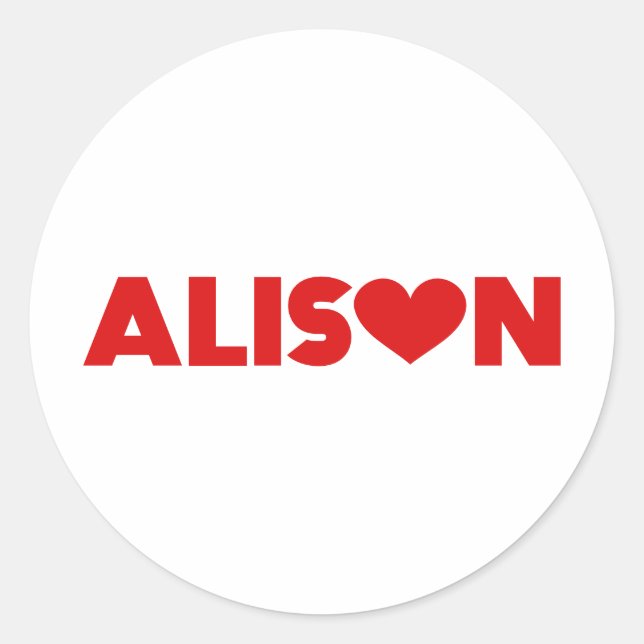 Adesivo Alison Love (Frente)