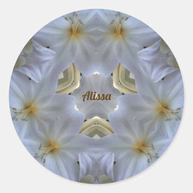 ADESIVO ALISSA ~ PÁSCOA LILY BRANCO RELIGIOSO ~ (Frente)