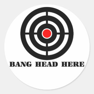 Adesivo Alivio De Estresse Ergonômico: Bang Head Aqui