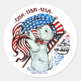 Adesivo All American Westie Sticker