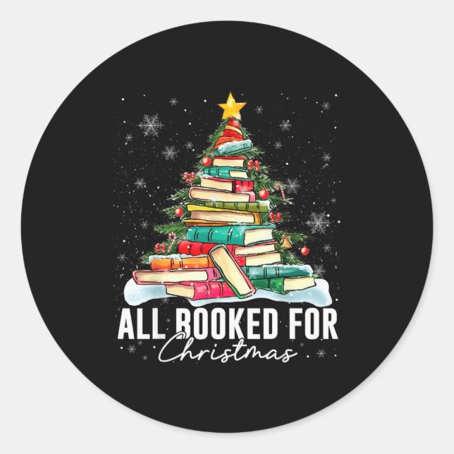 Adesivo All Booked For Christmas Book Christmas Tree Light (Frente)
