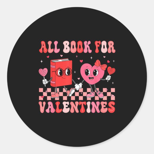 Adesivo All Booked For Valentine Book Librarian Teacher Wo (Frente)