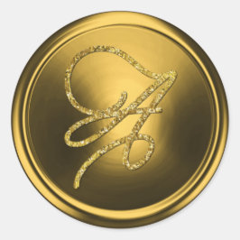 Adesivo ALL INITIALS Gold Script Monogram Gold